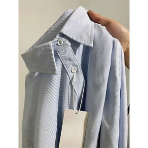 细条纹蓝色宽松百搭衬衫ZC085-特批38