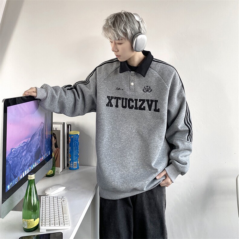 现货-潮牌美式polo领卫衣男春季新款刺绣上衣218-7-Y106-P75-控98,男装卫衣,星座218-7