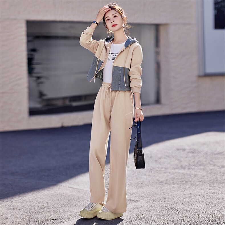bao款现货2024新款女装春装韩版休闲套装两件套,女装套装/套裙,靓星雨