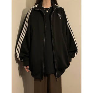 卫衣开衫男女立领外套春秋新款宽松百搭上衣XZ102B-1W2571P65图片
