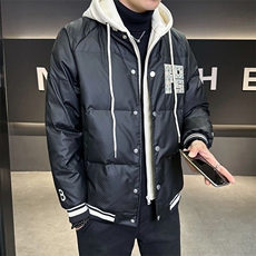 2025新款男士羽绒服冬季连帽假两件外套B240-YR8069-P215微阔版，男装羽绒服，电商B240