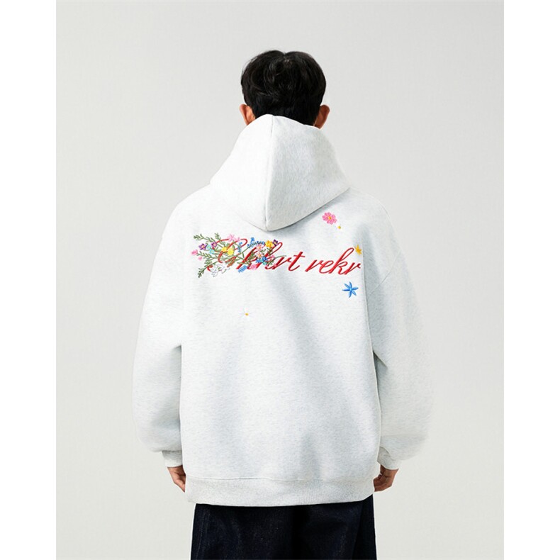 2026春季新款万针刺绣美式宽松420克连帽卫衣现货10000件，男装卫衣，星座1103-4（原1114）