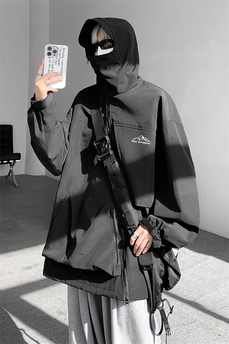 8XL-M特大码春季Cityboy宽松冲锋衣夹克男女上衣外套男JK1310P85,男装夹克,电商D206-1
