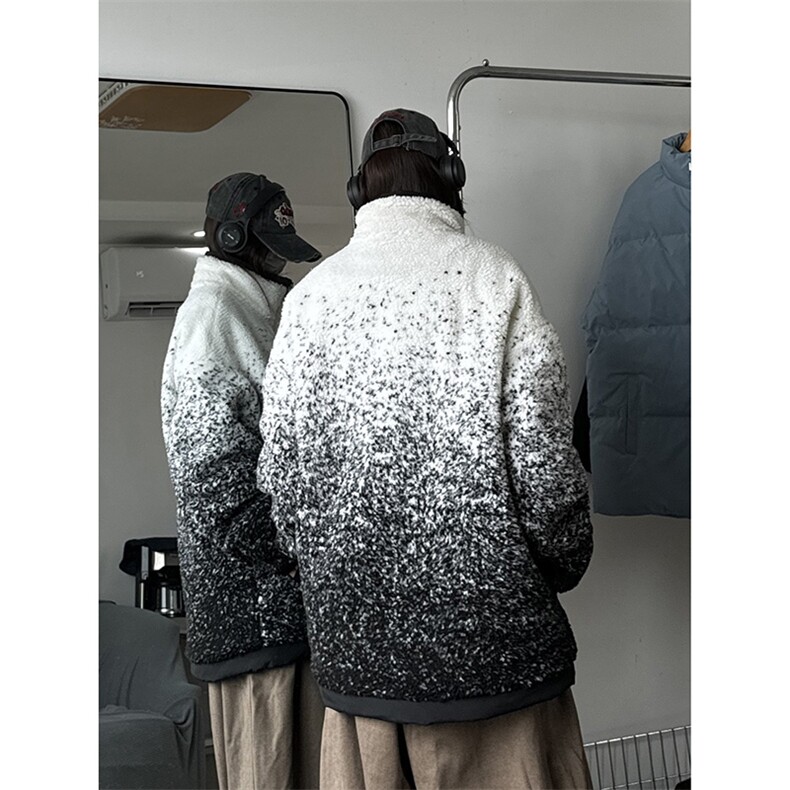冬季新款男女立领渐变色棉衣外套标可拆8078-P105,男装棉衣,电商B380（原B361）