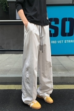 黑色直筒休闲裤男秋季户外登山运动伞兵裤复古宽松大码显瘦弯刀裤，男装休闲裤，电商A022
