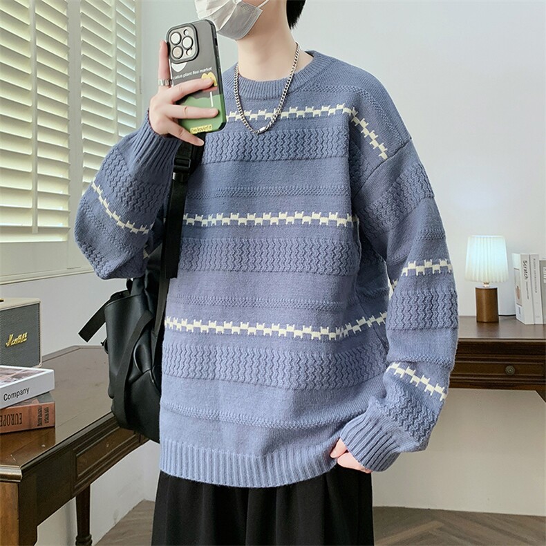 【新品】2025秋冬男士时尚休闲百搭针织毛衣潮流-M0166-P45,男装针织衫/毛衣,星座1105-1
