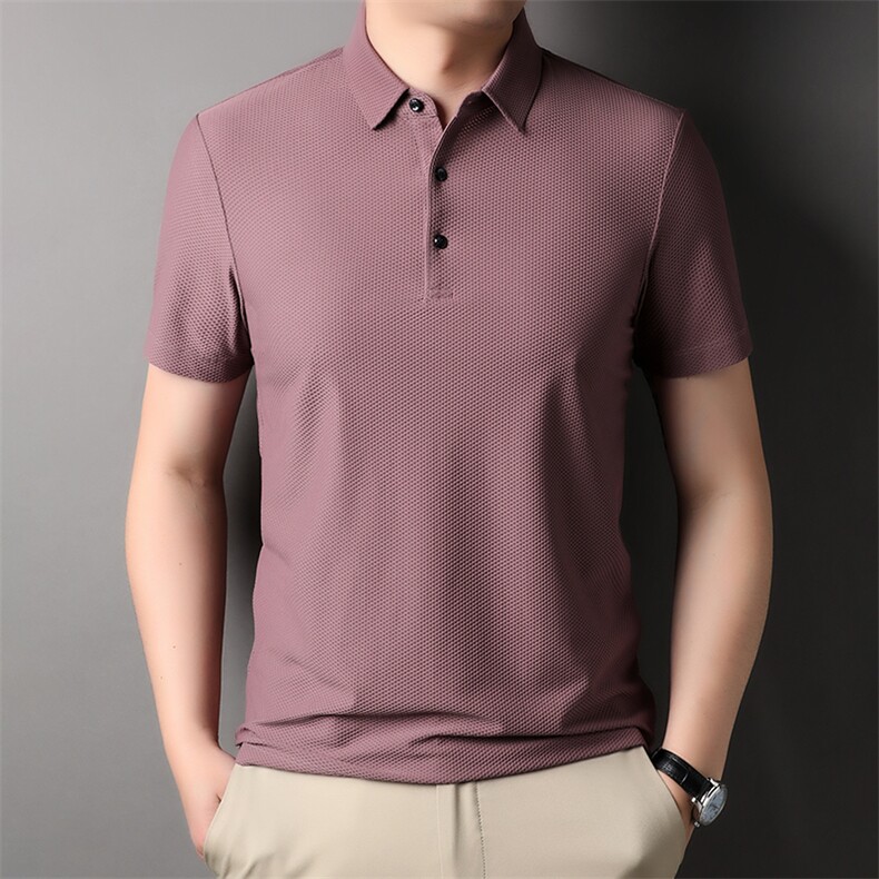 时尚衬衫短袖商务休闲百搭翻领POLO衫中青年男装夏季HXF520-P73图片