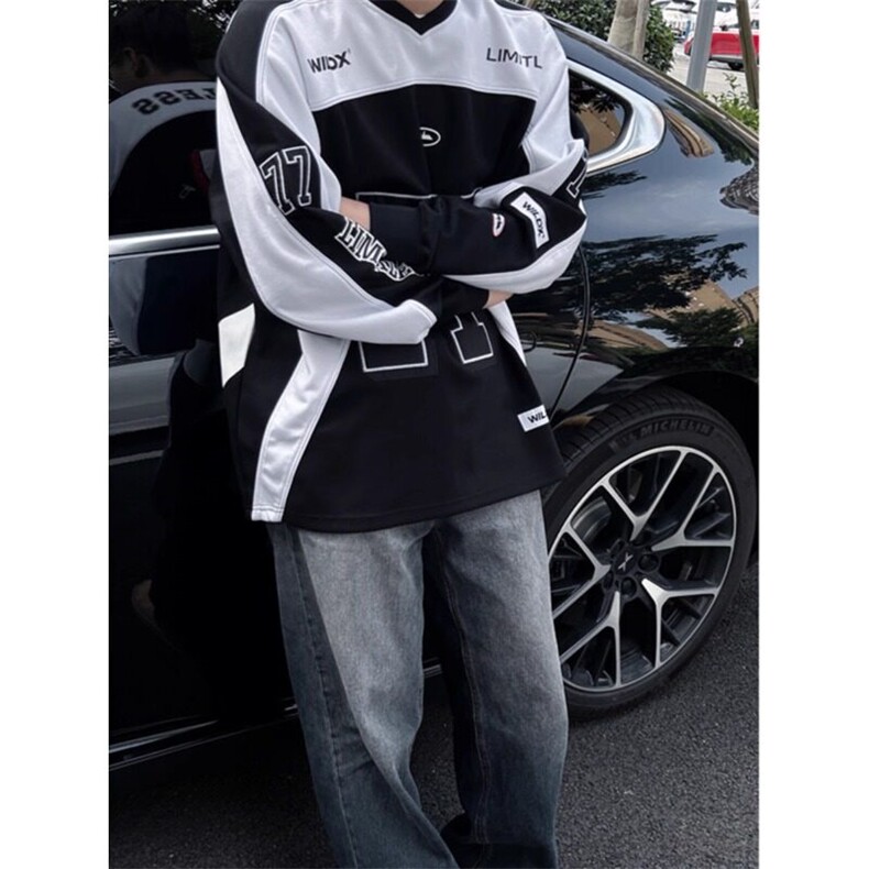 美式机车服卫衣潮牌痞帅炸街冰球服套头外套WY5508特P38,男装工装外套,星座908-1