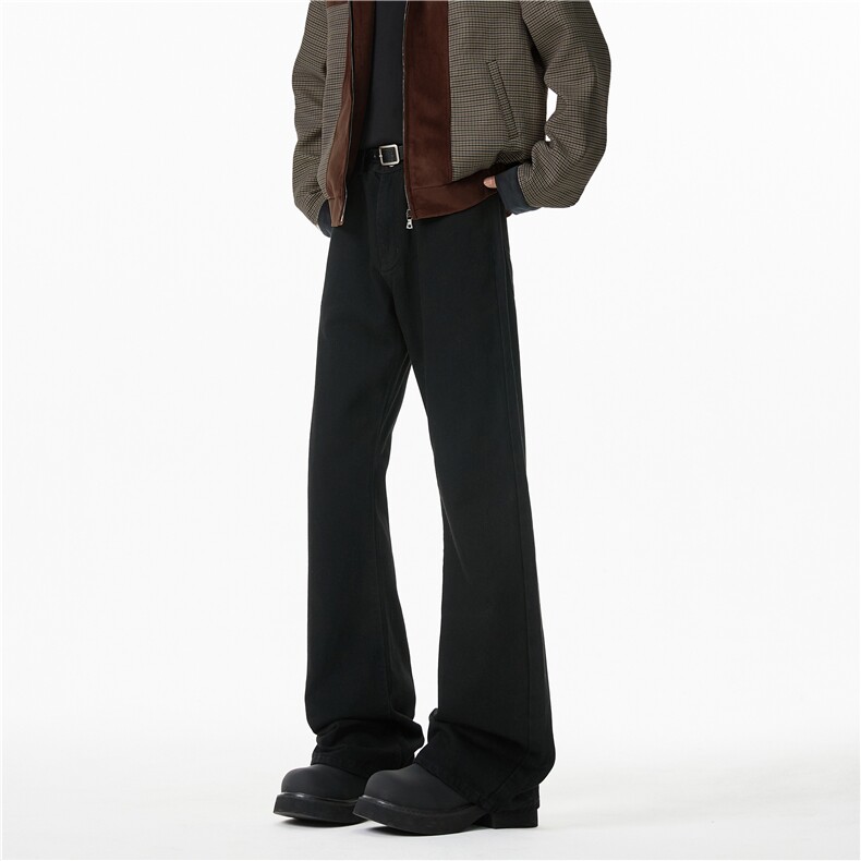 春季新款美式高街复古水洗cleanfit微喇牛仔裤B313-K881-p50控68，男装牛仔裤，电商B313