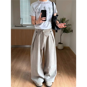 重磅原版亚麻2025新款西裤带腰带XK380 P65,男装西裤,星座1013-5