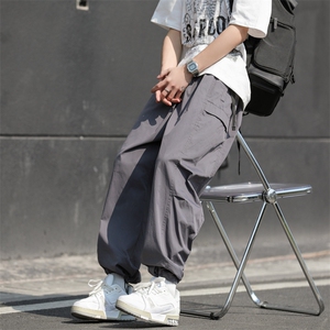 美式街头薄款宽松工装裤男直筒2024夏季潮牌坠感休闲裤K588-P45图片