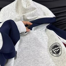 重磅拼色款连帽卫衣男秋冬新加绒加厚宽松小众高街帽衫WYW01P42，男装卫衣，星座1013-5