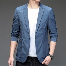 高档时尚气质轻便西装春秋简约亚麻休闲男士休闲西服ZL09626-P170，男装西服，星座1105-3