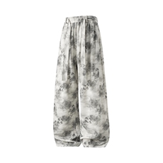 时尚山水印花飘带设计休闲运动套装情侣百搭卫衣长裤TZ820-P68，男装休闲套装，电商A006