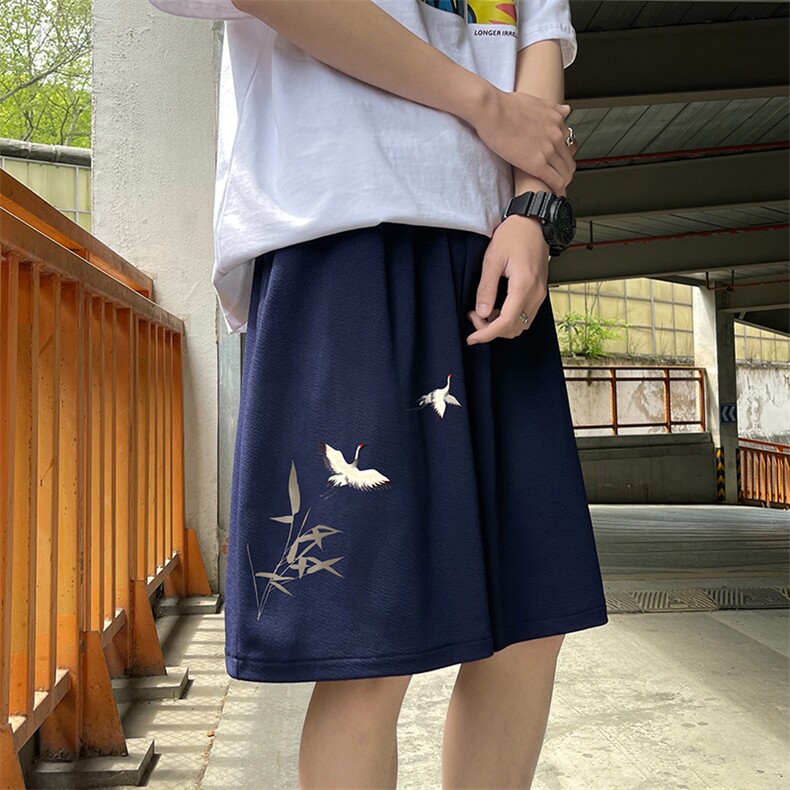 冰丝短裤男士大码宽松休闲五分裤男运动中裤MK37394-P15,男装休闲裤,电商A040