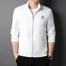 22春季新款纯色立领休闲男士夹克外套潮流时尚男装QLM77300-P160,男装夹克,电商B212（原钱塘6029）