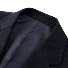 XL-N88090秋冬新款男士风衣翻领商务领导服男装纯色全山羊绒外套，男装风衣，电商B360