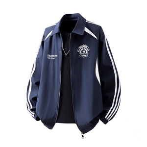 美式学院风刺绣设计大码M-5XL立体白底棒球服夹克JK78073P79控128图片