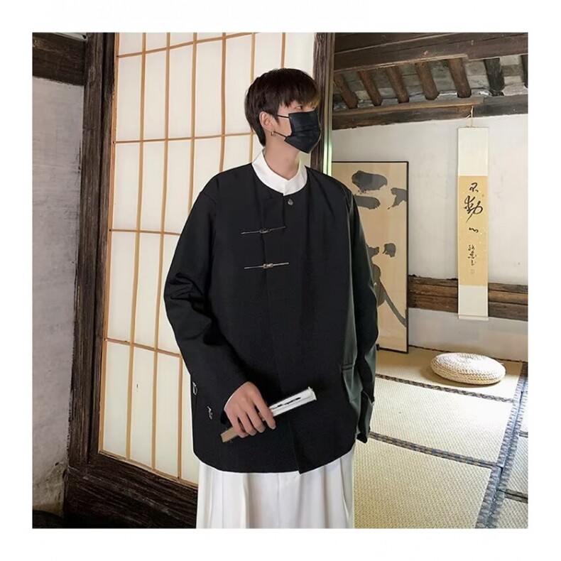 新中式风西装外套男立领中山装春秋季礼服西服AJ75-p60,男装西服套装,星座1001-1