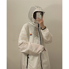 中性风黄灯撞色彩虹硅胶点缀防晒衣女潮牌防晒服男FS77001P65控88，男装夹克，星座226-1