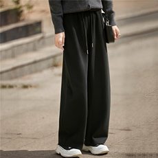 2025秋冬百搭时尚简约醋酸香蕉裤，女装休闲裤，圣丽羊绒