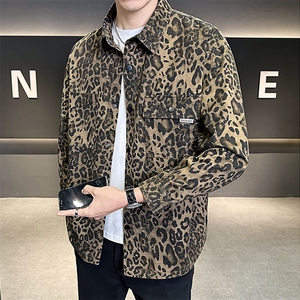 C317-6702-P95   2025春季新款豹纹宽松衬衫式夹克薄款男女款图片