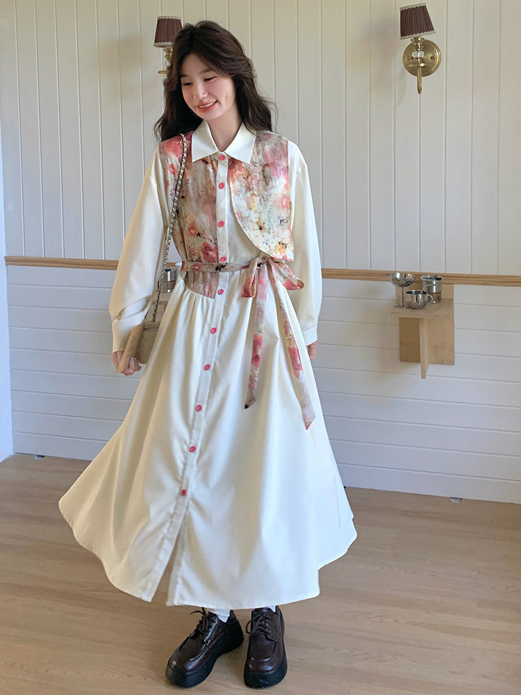春现轻风印花瘦腰显瘦连衣裙B190-5011-P140-K198,女装连衣裙,2B190