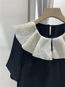 欧货同款荷叶边连衣裙,女装连衣裙,玩美