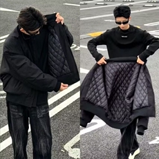 轻薄棉衣女2025新款春秋冬中年妈妈格子棉服宽松小棉袄夹棉短外套，男装棉衣，星座506A