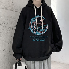 纯棉连帽卫衣男大码运动帽衫宽松薄WY2341-P35加绒款-P40，男装卫衣，电商A040