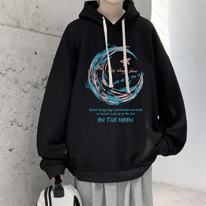 纯棉连帽卫衣男大码运动帽衫宽松薄WY2341-P35加绒款-P40,小孩棉衣穿搭图片