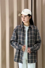 春季新款现货（跨境电商）格子男女情侣款潮流宽松格纹衬衣，男装衬衫，星座1107-1
