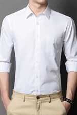 BD8868钱塘2020-2春秋季新款休闲百搭中年男士长袖衬衫P35，男装衬衫，钱塘207-2