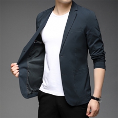 BEA6629211钱塘2020-2中年男士春秋款商务休闲百塔薄款西服P175，男装西服，钱塘207-2