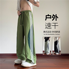 2025夏季新款三条杠速干宽松直筒休闲裤B315-K24160-特p30控58，男装休闲裤，电商B315