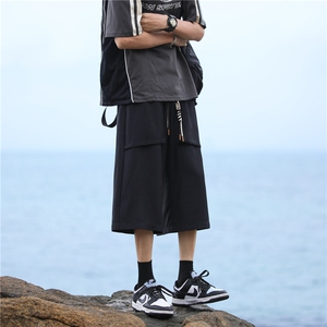 夏季百搭休闲裤七分裤简约潮流男裤风裤子A061-ED50072-p35