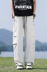 夏季工装裤男冰丝薄款直筒裤子2025新款潮牌男生宽松速干休闲长裤，女装休闲裤，星座1206（原A206）