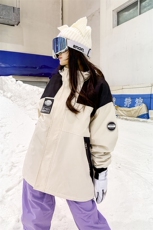 户外连帽中性风防水防风加绒加厚时尚滑雪服外套M35-P125控178，男装棉衣，电商A001