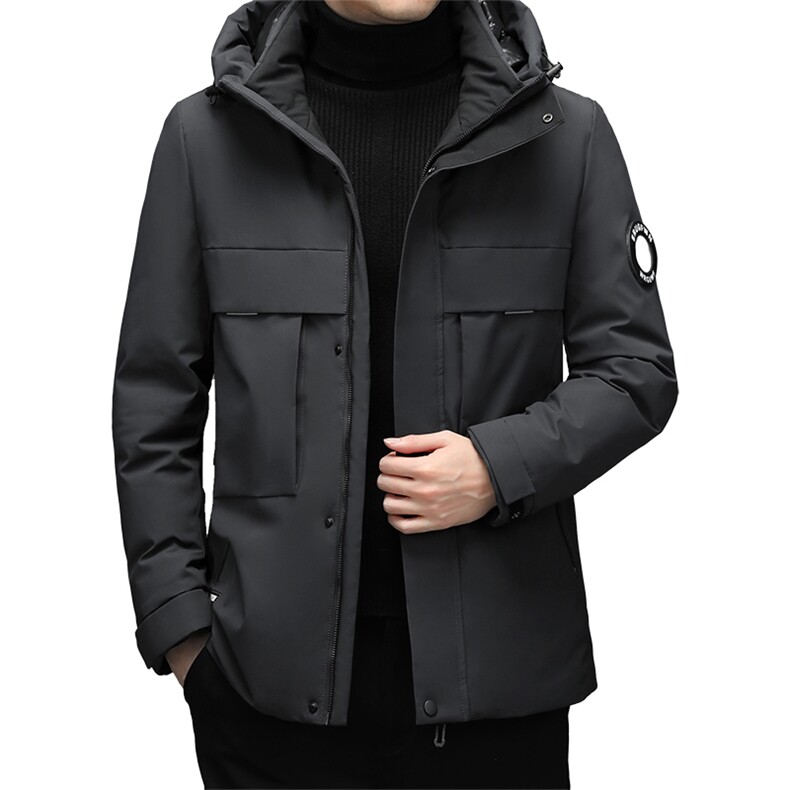 2023冬新款纯色羽绒服男连帽中年男士休闲爸爸装外套YYYR005-P300,男装羽绒服,电商B212（原钱塘6029）