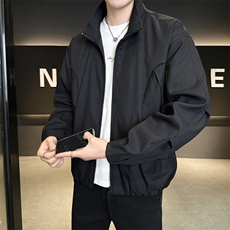 现货美式蝙蝠袖立领夹克外套男2026新款短款外套JK02636-P75，男装夹克，星座308B-2