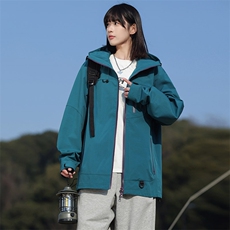 新款男女高品质户外登山服青少年学生冲锋衣夹克外套JK6633-P48，男装夹克，电商B306