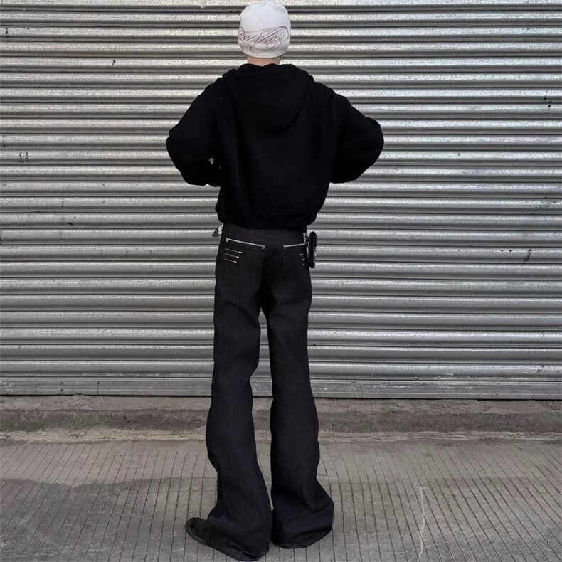 「微喇堆积」YKK拉链原牛四线窄宽牛仔裤ZK0464-P65，男装牛仔裤，星座313A(原308A-2)