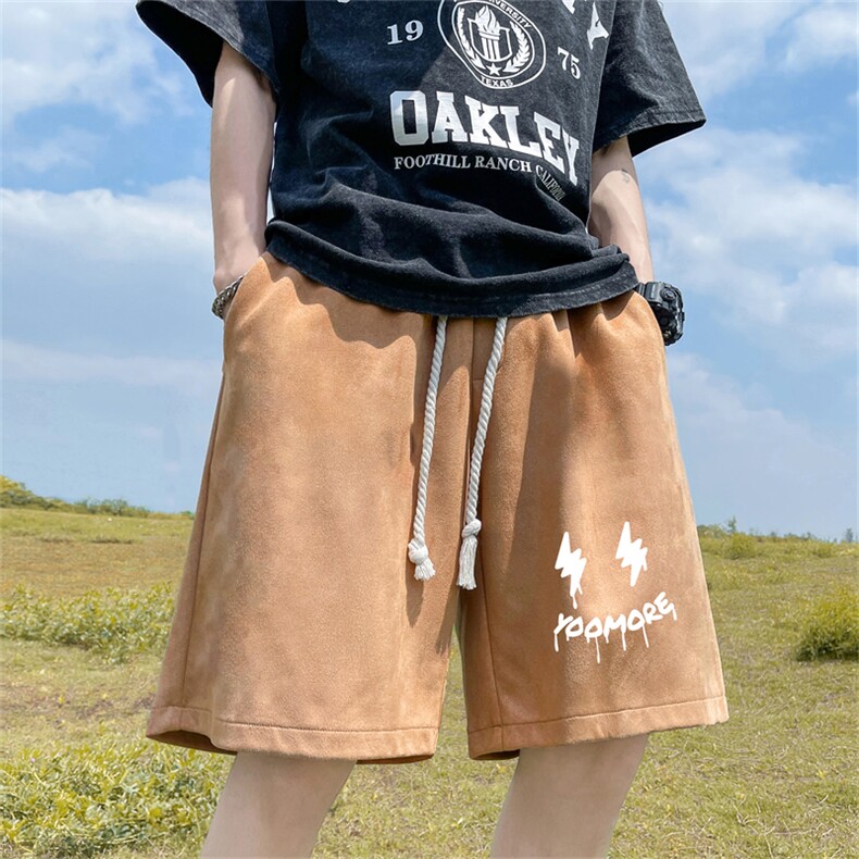 重磅夏季麂皮绒休闲短裤休闲五分裤JDK477-特p25控48,男装牛仔裤,电商B370