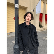 秋冬毛呢夹克加厚挺阔骨感正肩短宽拉链夹克外套hxd003-特p108，男装夹克，星座910A