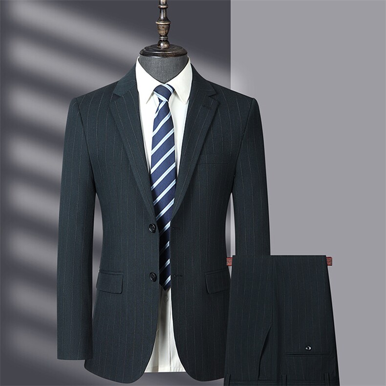 D9830男士春季新款西服礼服西装修身商务休闲男装两件套装图片