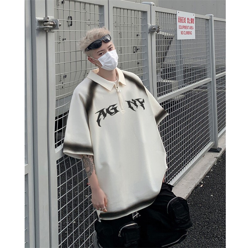 polo衫短袖t恤男夏季宽松休闲半拉链体恤衫XZ514-2-202488-P63,男装Polo衫,星座514-2(原B239)