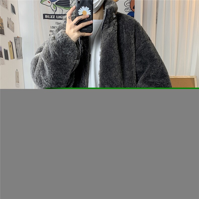 1羊羔毛棉衣外套男宽松加棉加厚ins大码情侣棉服7956P105控138,男装棉衣,星座226-2