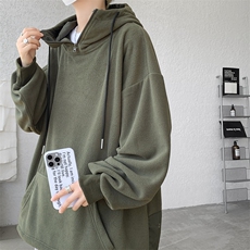 8XL-M大码摇粒绒卫衣套头连帽半拉链宽松美式复古外套WY9103/P68，女装短外套，电商B238
