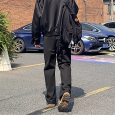 轻熟风加厚男裤秋冬季毛呢休闲裤修身直筒长裤1412-2/230/P55，男装休闲裤，星座1412-2