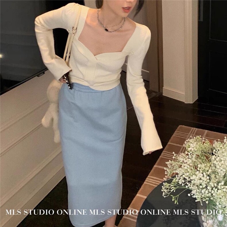 方领针织衫条纹，其它，IC(4F)